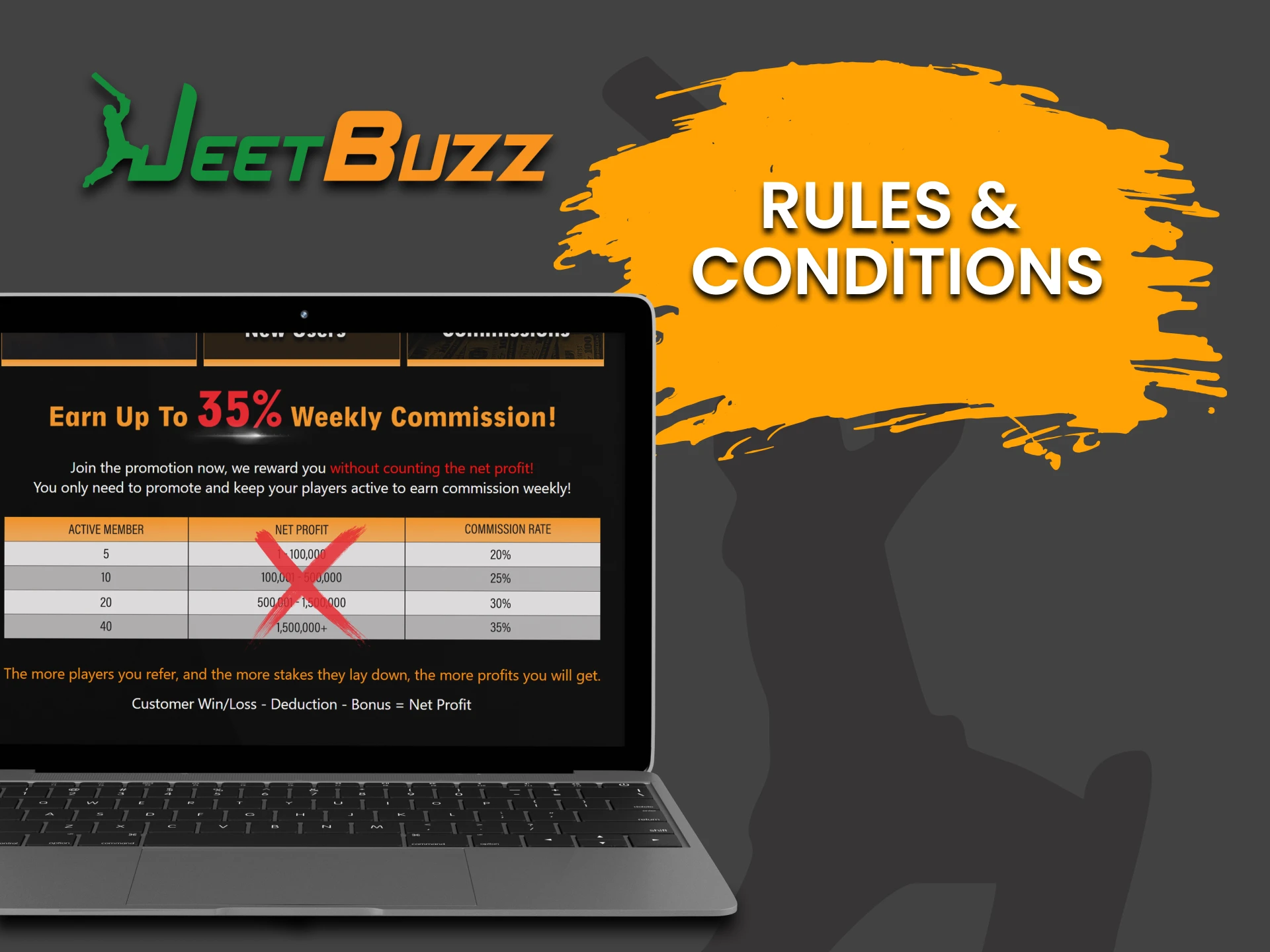 Learn about the terms and conditions of the JeetBuzz affiliate program.