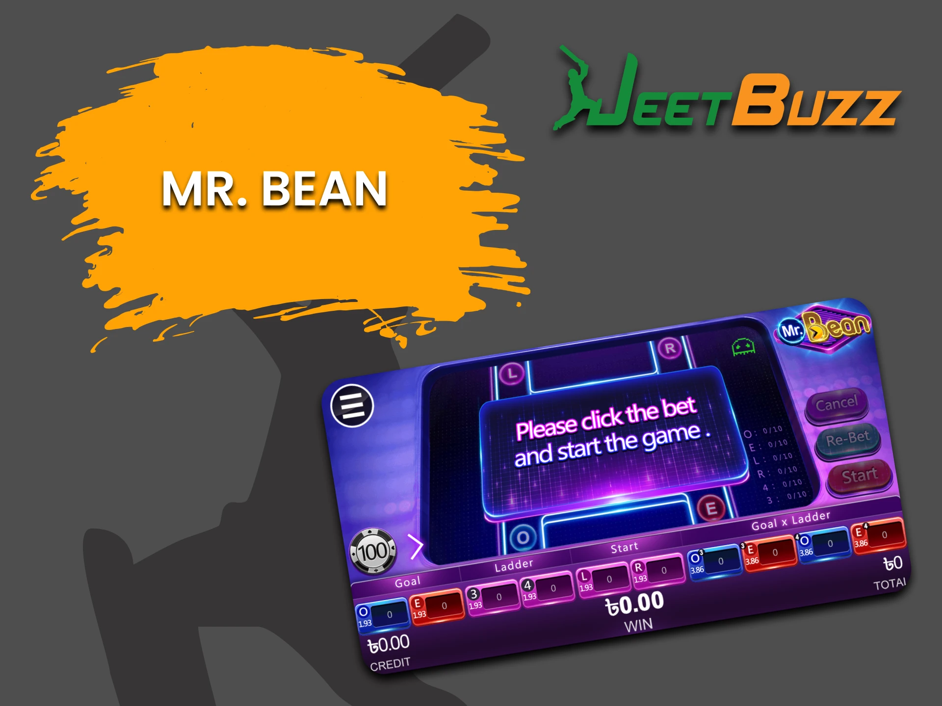 After selecting the Arcade section of JeetBuzz, try playing Mr.Bean.