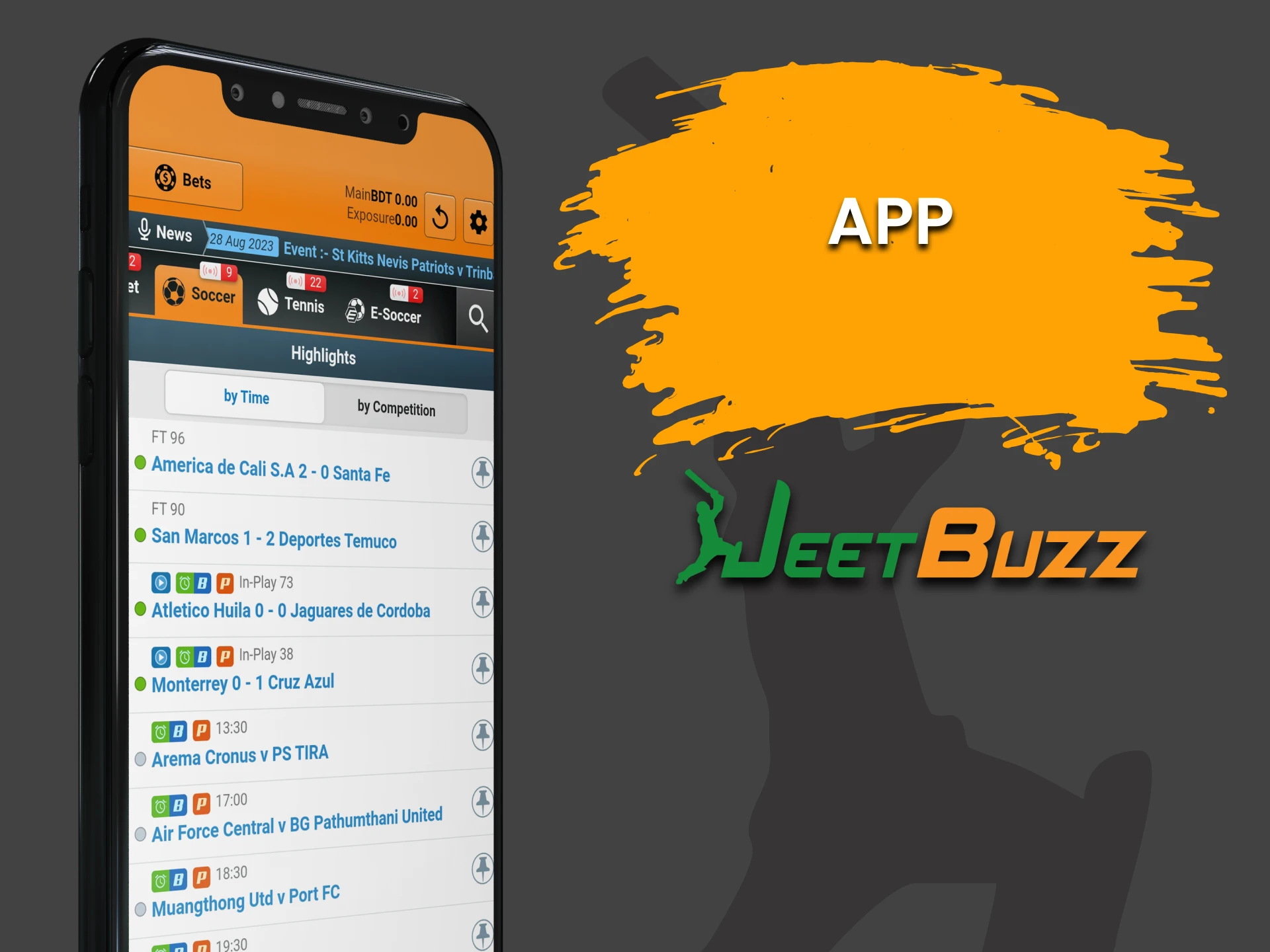 Bet on football with the JeetBuzz app.