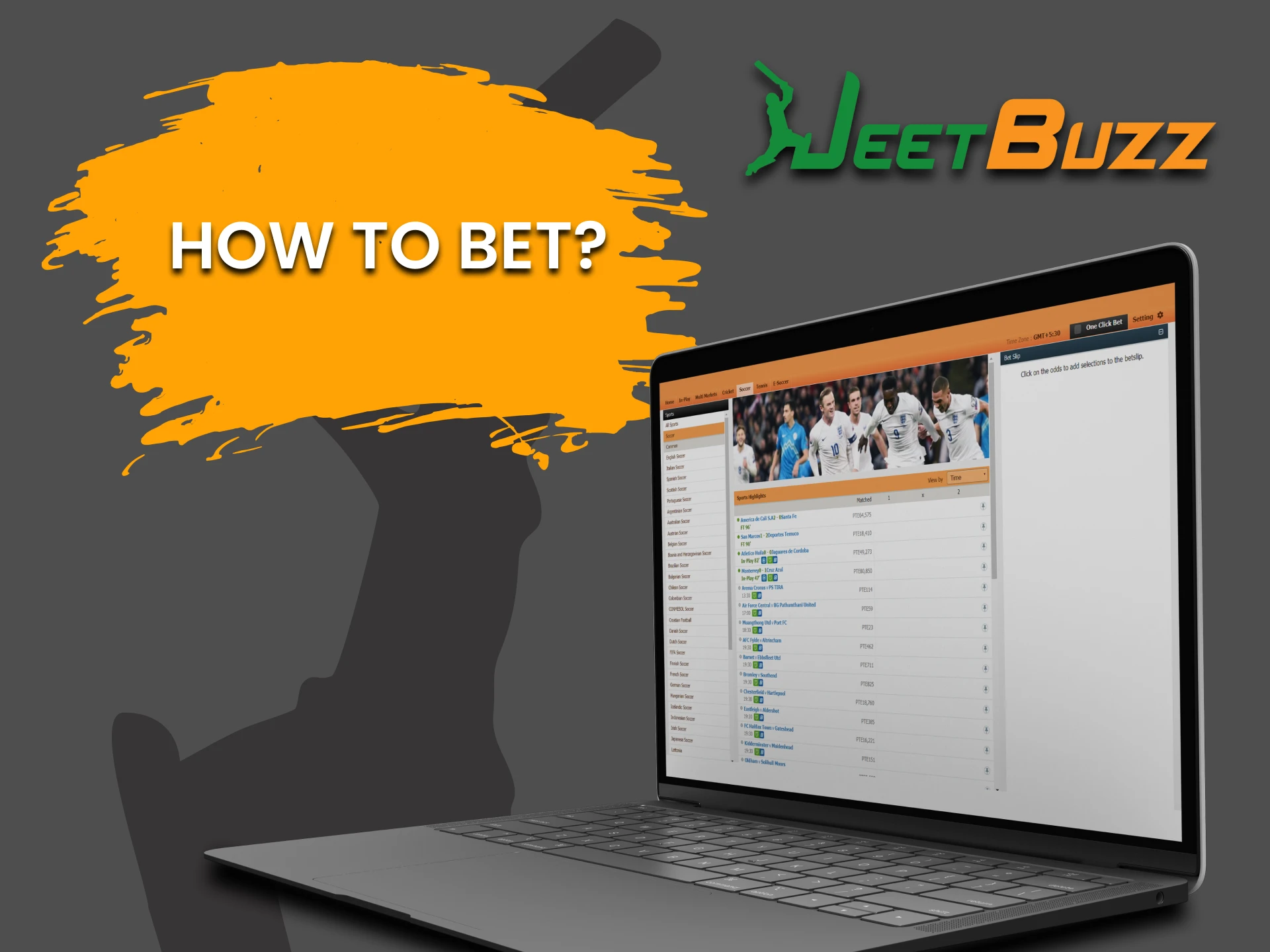 Select the sports section for football betting from JeetBuzz.