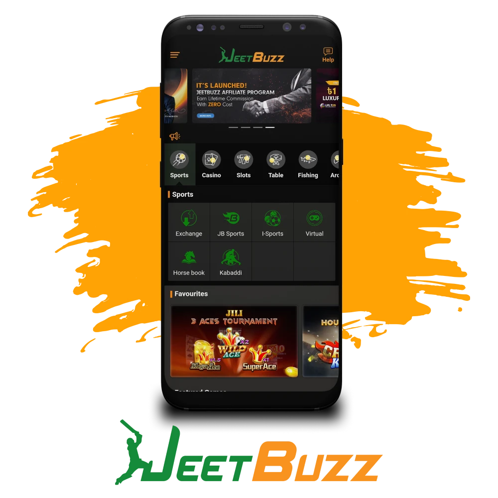 For sports betting and casino games, choose the JeetBuzz app.