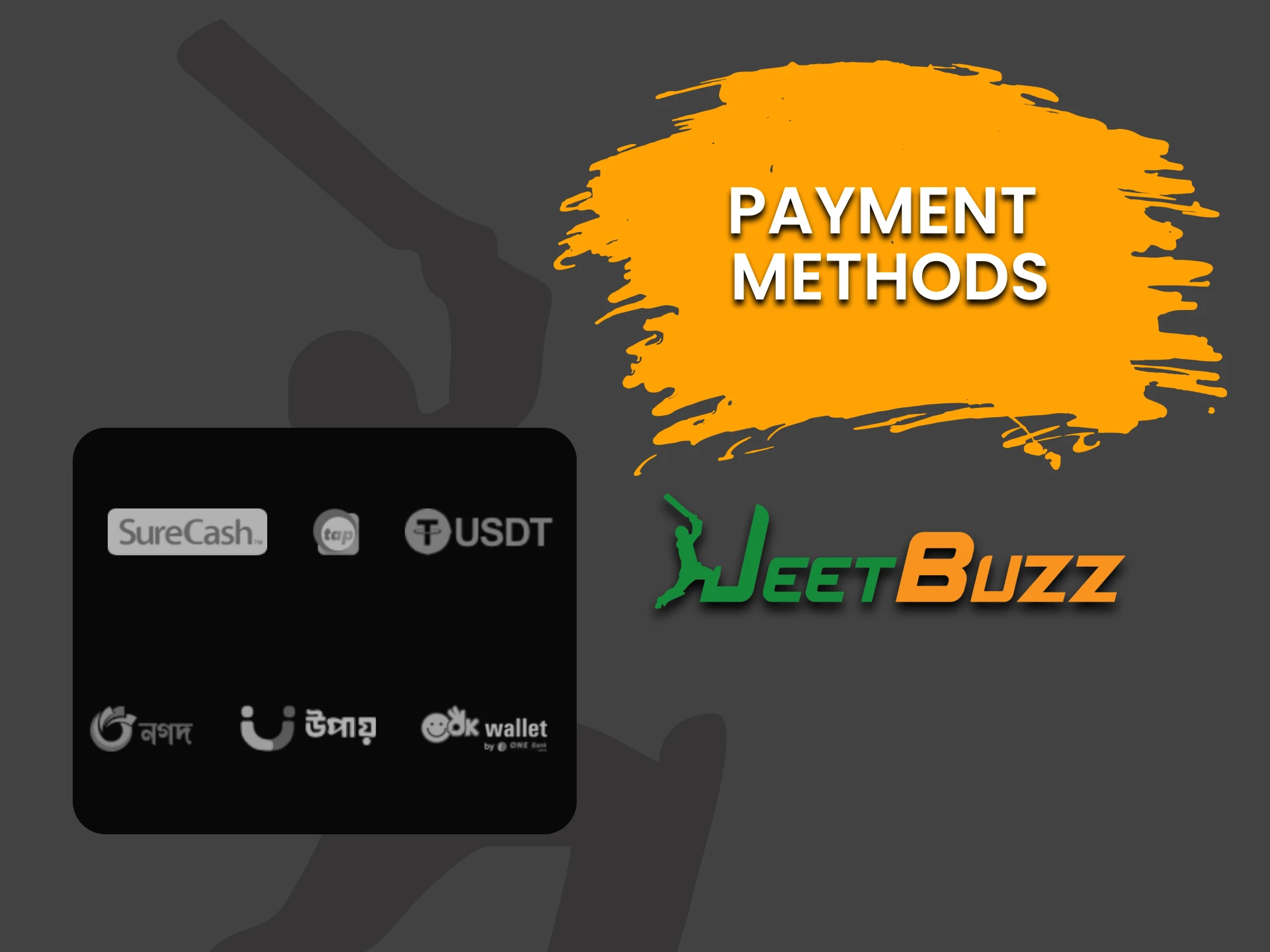 The JeetBuzz app has a variety of transaction methods.