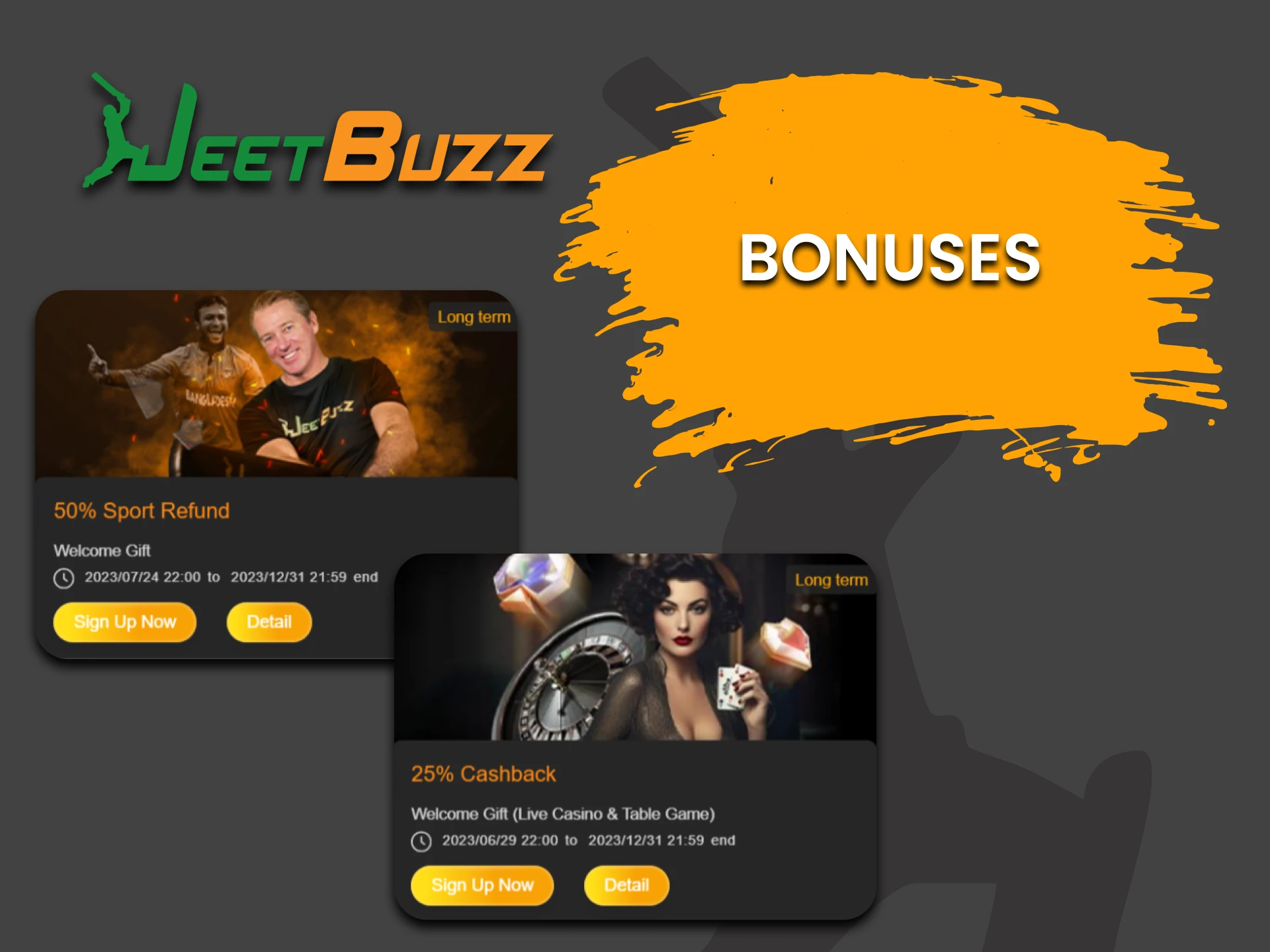 Learn about JeetBuzz bonuses.