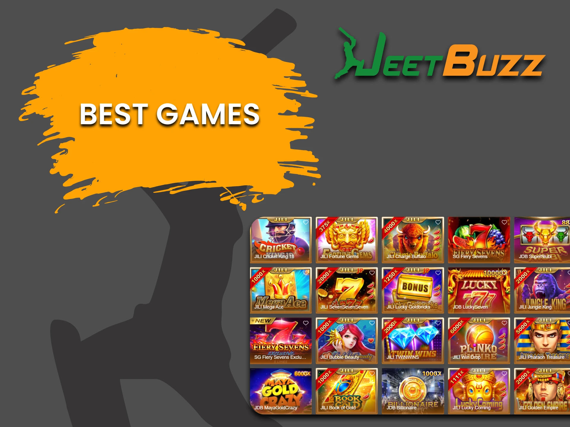Choose one of the best Slots games on JeetBuzz.