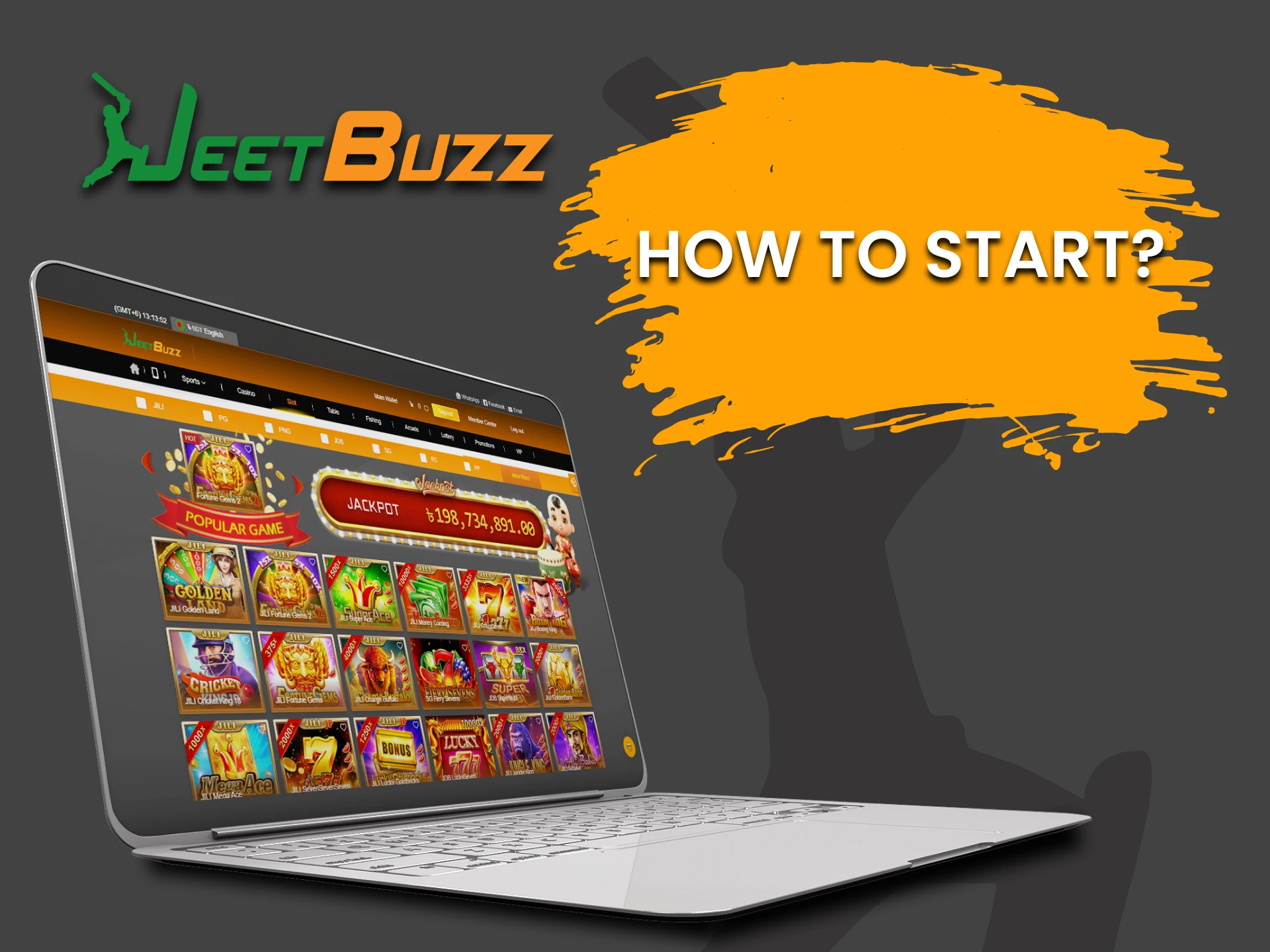 Select the desired section on JeetBuzz to play Slots.
