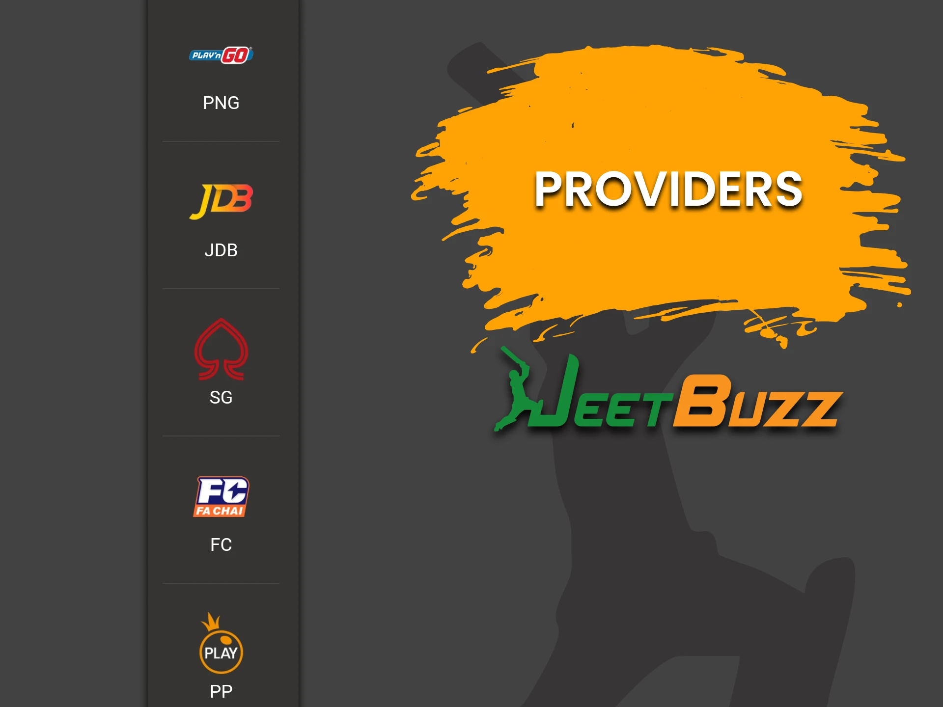 Find out which Slots game providers are on JeetBuzz.
