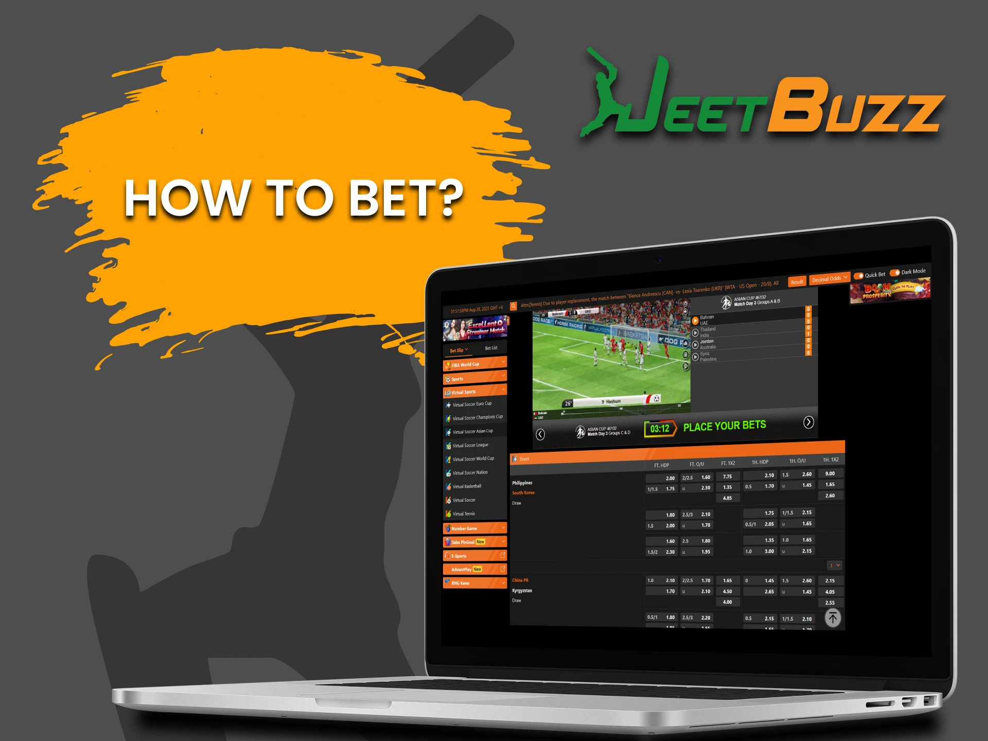Learn how to start betting on virtual sports on JeetBuzz.