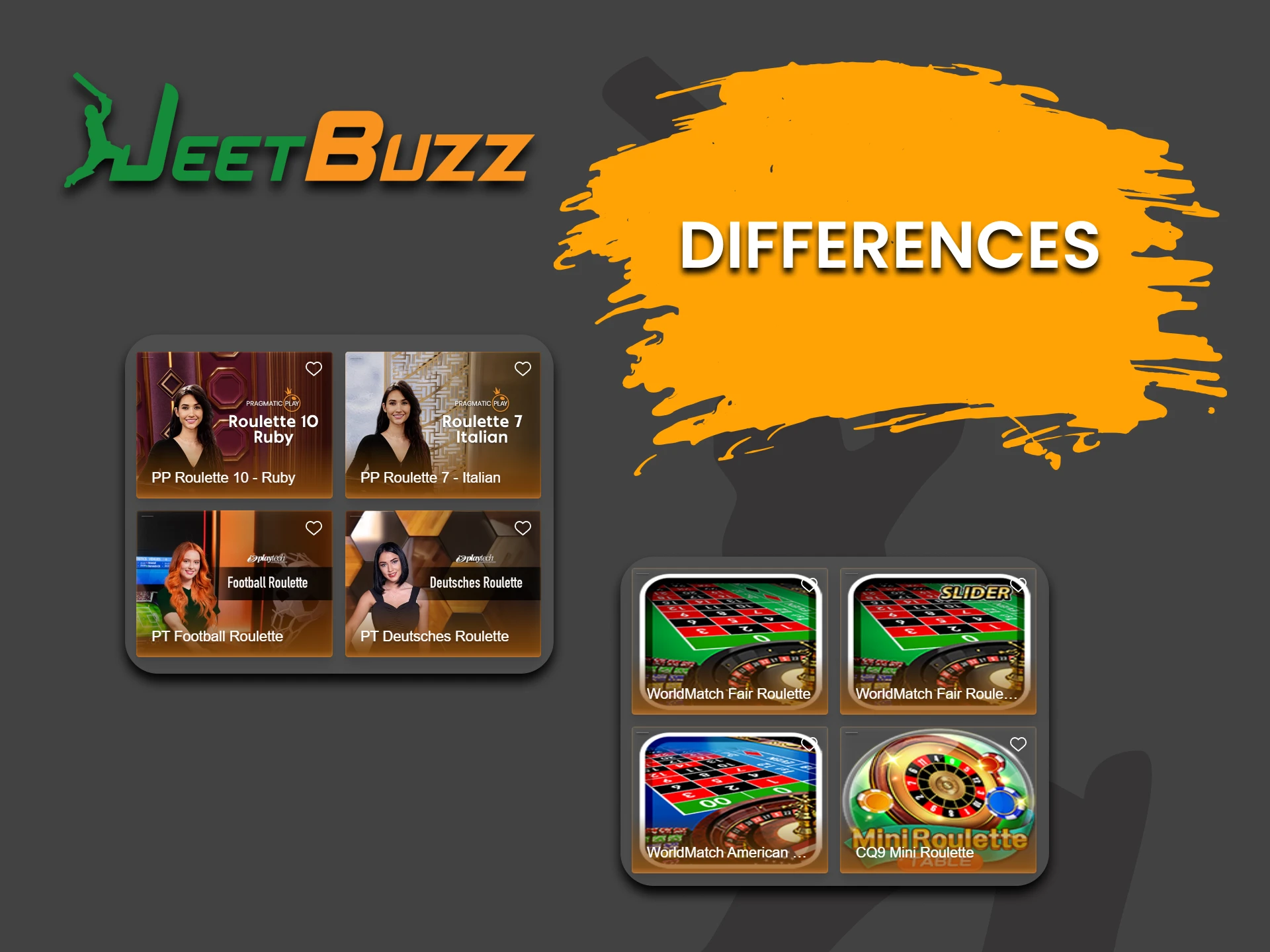 Find out the difference between a casino and a live casino on JeetBuzz.