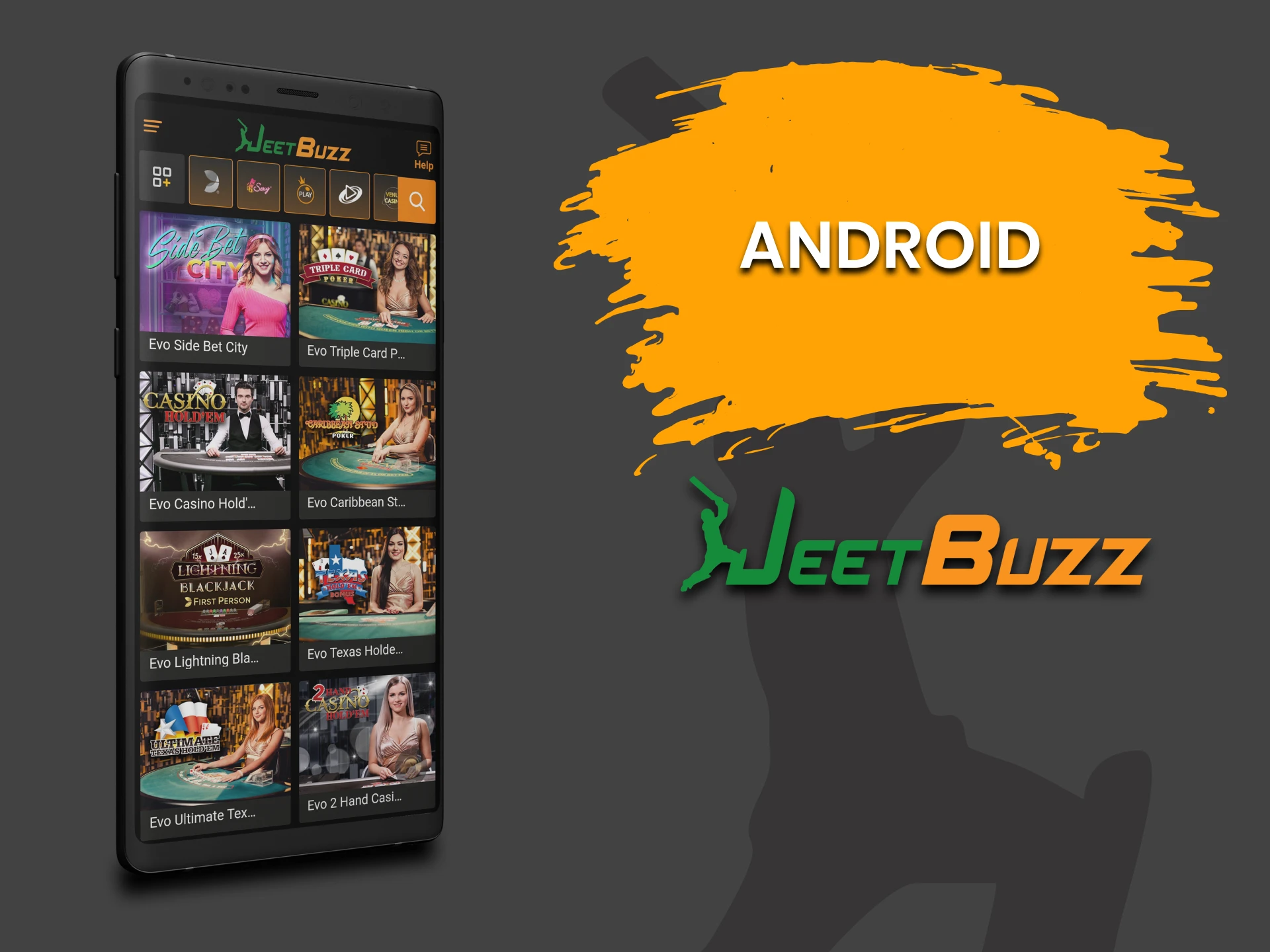 Download the JeetBuzz app on Android to play Poker.
