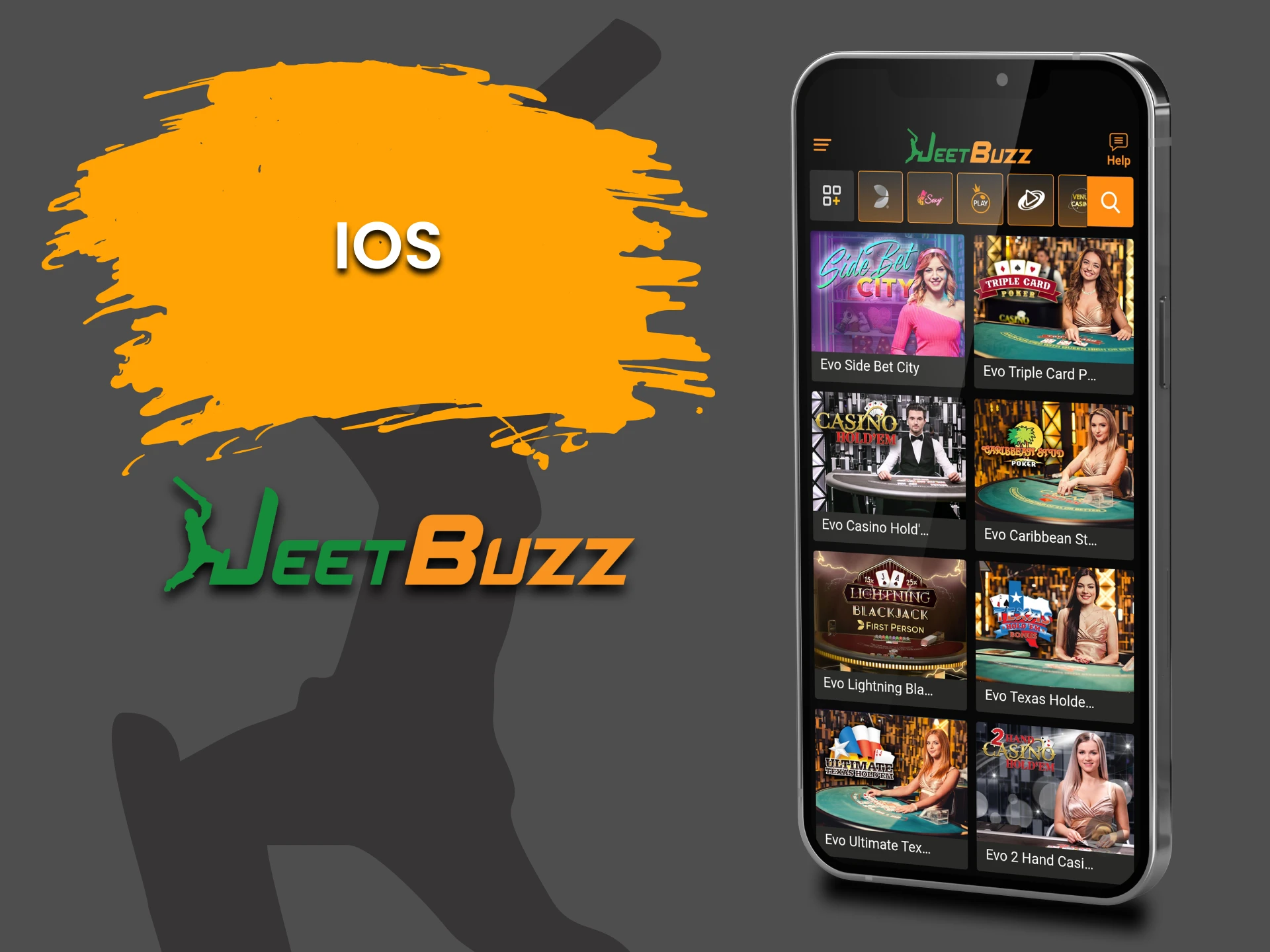 Download the JeetBuzz app on iOS to play Poker.