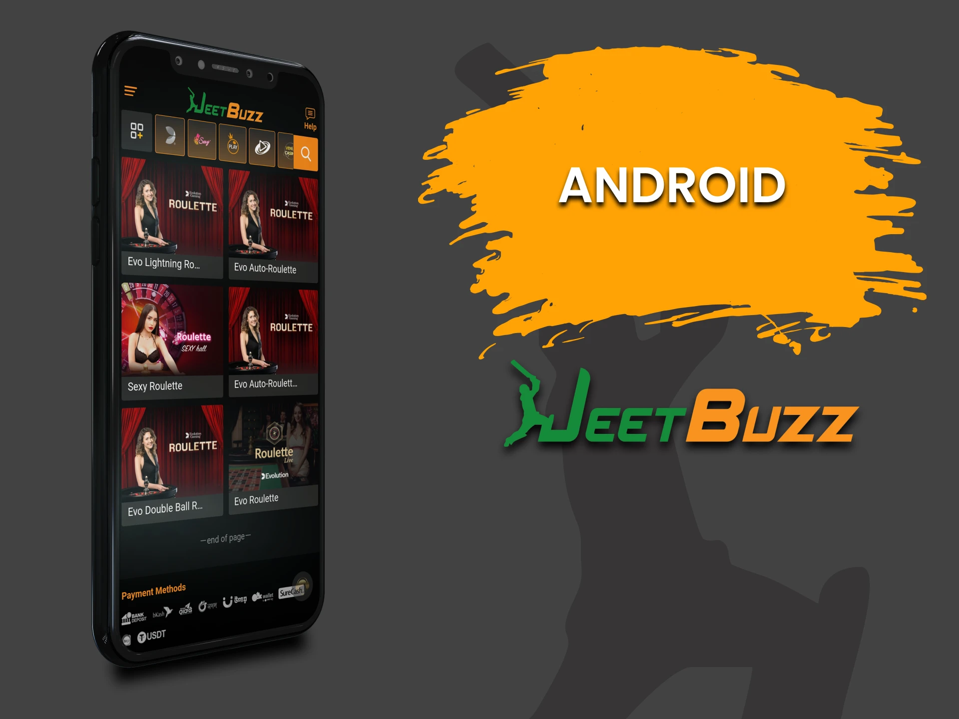 Download the JeetBuzz app to play Roulette on Android.