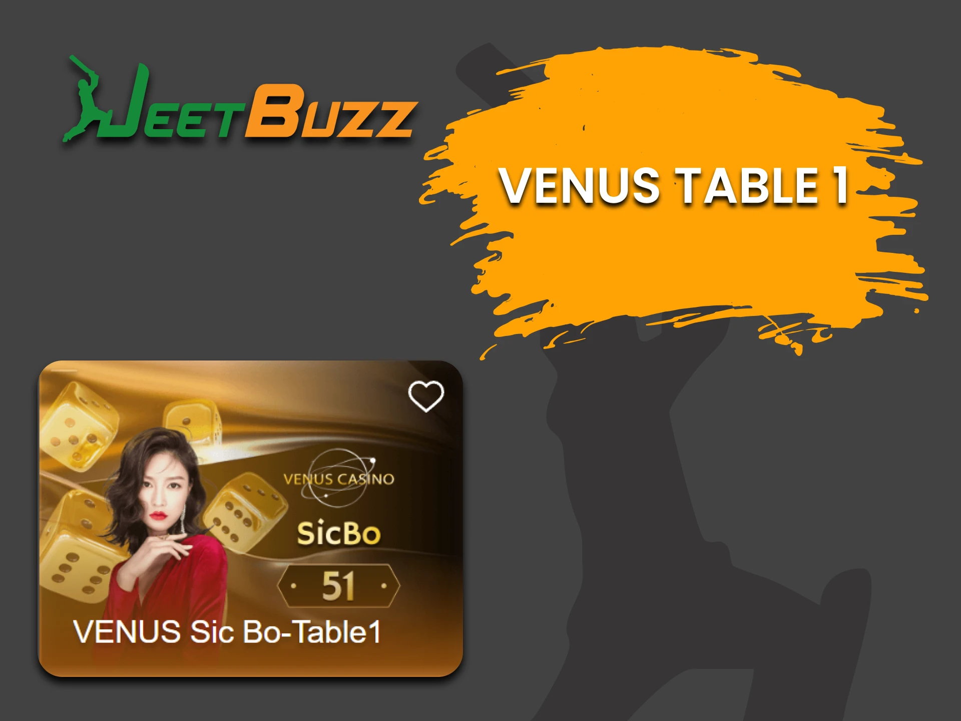Try your hand at Sic Bo from the provider "Venus".